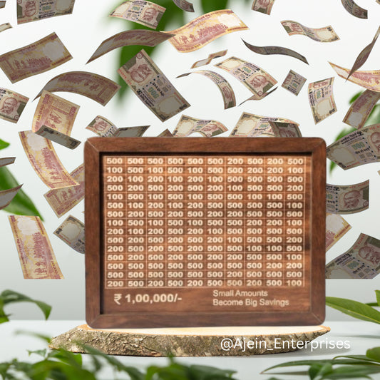 1 Lakh Wooden Money Piggi Bank for Kids/Piggy Bank, Money Box.