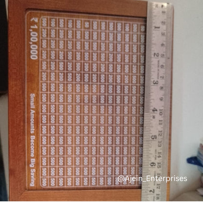 1 Lakh Wooden Money Piggi Bank for Kids/Piggy Bank, Money Box.