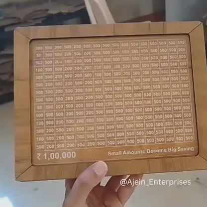 1 Lakh Wooden Money Piggi Bank for Kids/Piggy Bank, Money Box.